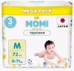 Подгузники-трусики, Momi (Моми) 6-11 кг р. М №72 Комфорт кэа