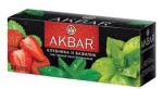 Чай черный, Akbar (Акбар) 1.5 г 25 шт клубника и базилик пакетики с ярлычками